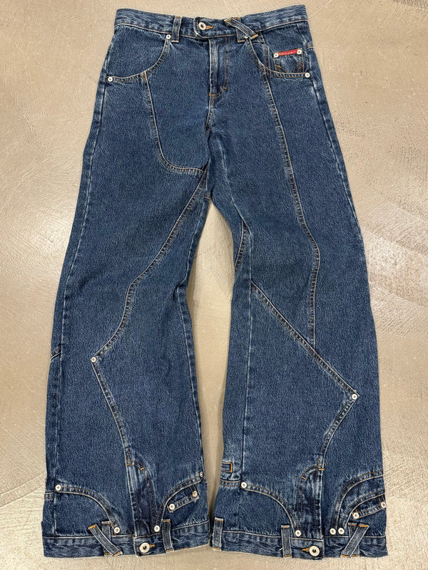 A/W2003 Dolce & Gabbana upside down waisted leg jeans