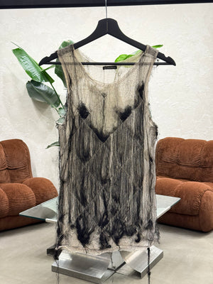 S/S2001 Ann Demeulemeester runway hair-overlay tank top