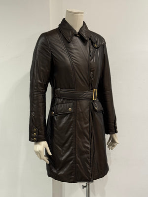 2008 Gucci nylon belted puffer coat