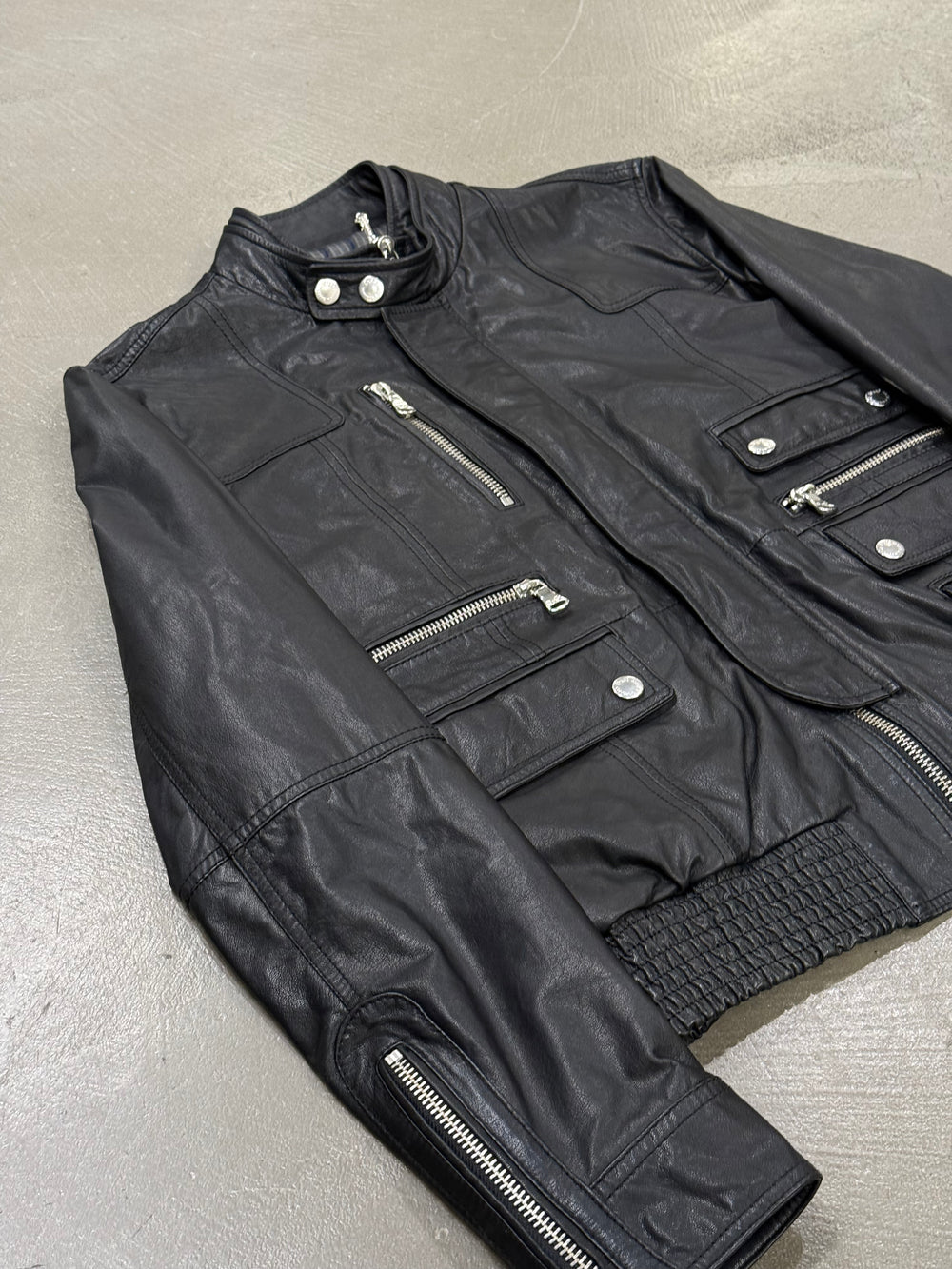 2000s Dolce & Gabbana multi-zip leather jacket