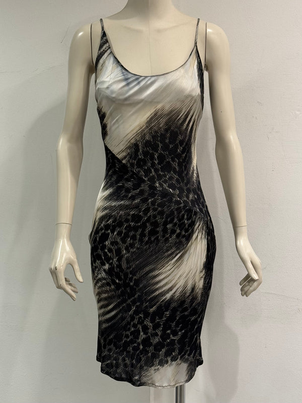 2000s Roberto Cavalli leopard print midi dress