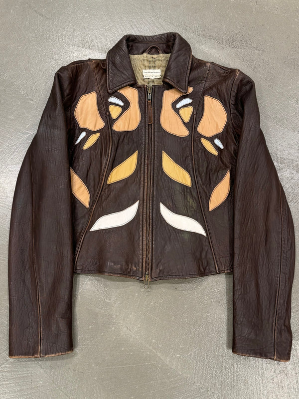 2003 EMPORIO ARMANI patches leather jacket