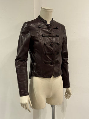 2010 Emporio Armani Napoleon leather military jacket
