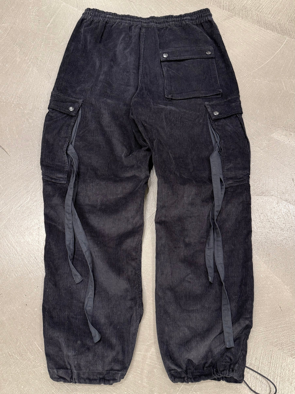 Maharishi corduroy cargo pants with strap detailing