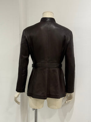 1990s Giorgio Armani moto biker leather jacket