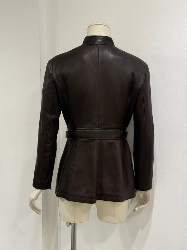 1990s Giorgio Armani moto biker leather jacket
