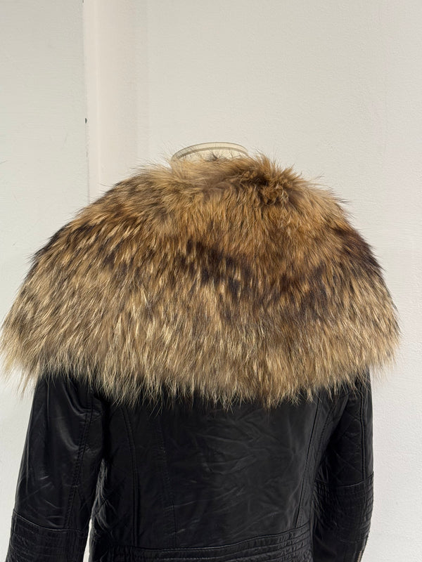 A/W2007 Dsquared2 oversized fur collar moto jacket