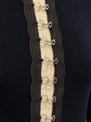 2003 Dolce & Gabbana sleeve top with front hooks closure