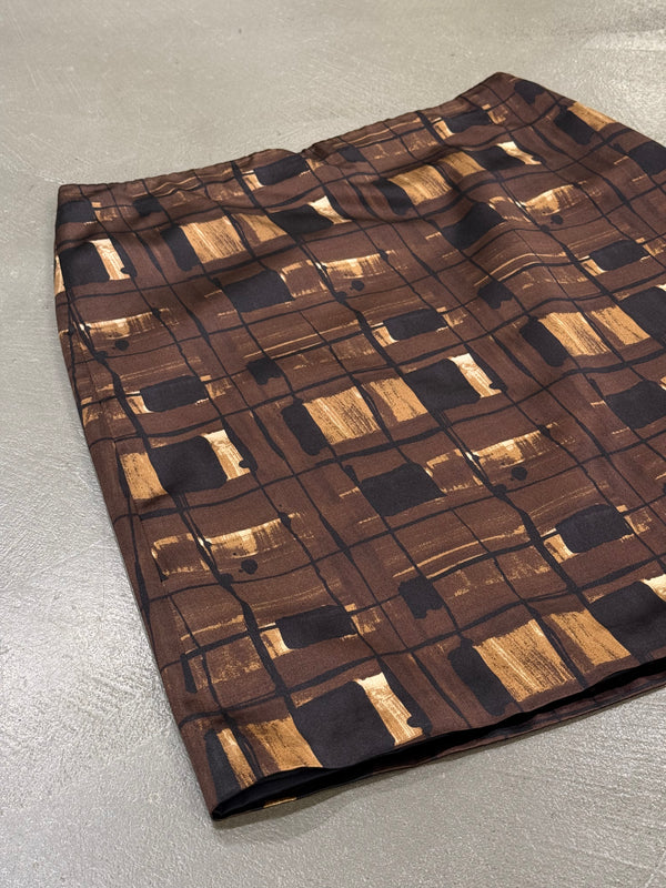 2010 Prada geometric midi skirt