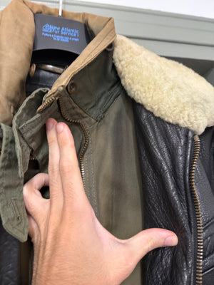 A/W2005 Dolce & Gabbana runway hybrid reconstructed military leather jacket