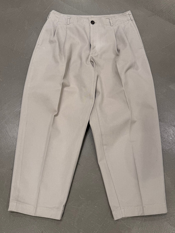 2000s Comme des Garçons off-white cropped trousers