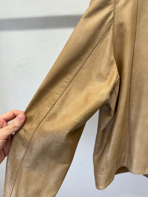 2002 Dolce & Gabbana zipper leather jacket