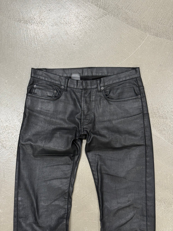 2000s Dior by Hedi Slimane coated jeans