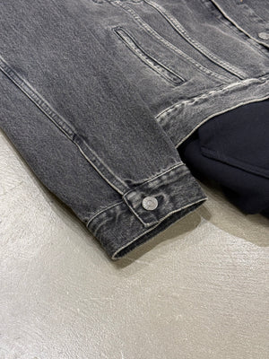 2018 Balenciaga double layer hybrid denim jacket