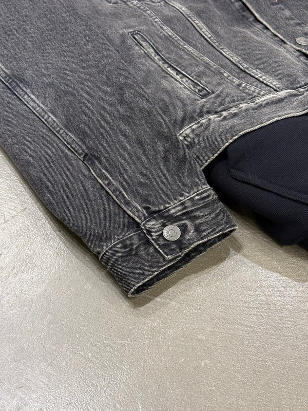 2018 Balenciaga double layer hybrid denim jacket