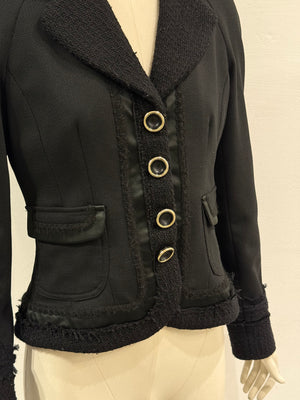 2000s Dolce & Gabbana black cropped jacket