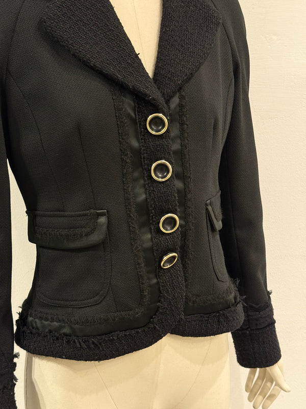 2000s Dolce & Gabbana black cropped jacket