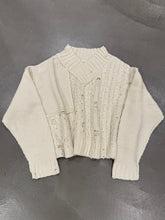 Load image into Gallery viewer, 2000s Y’s by Yohji Yamamoto cropped oversized reconstructed sweater
