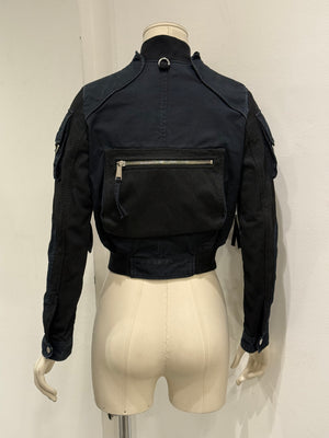 2000s Dsquared2 multi-pocket cargo bomber jacket