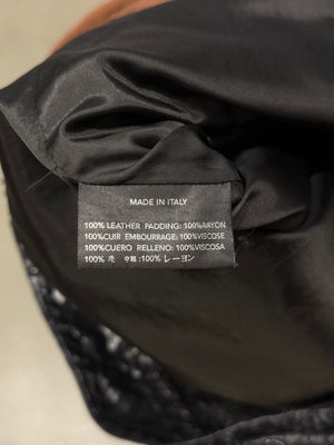 S/S2001 Helmut Lang punched laser cut leather jacket