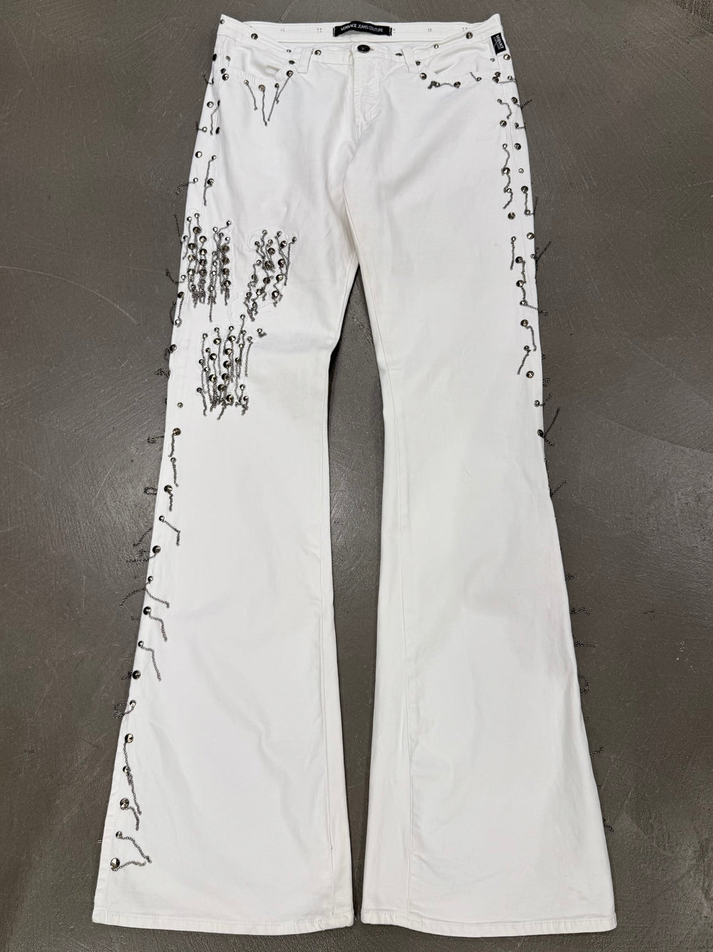 2000s Versace chain pendants pants