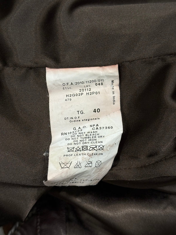 2010 Emporio Armani Napoleon leather military jacket