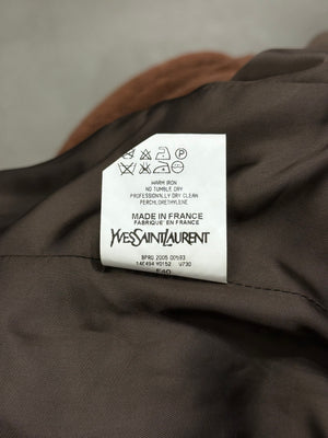 2005 YVES Saint Laurent velvet tailored military blazer