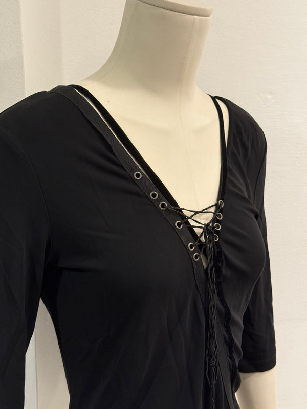 2004 Gianfranco Ferre bondage lace-up top