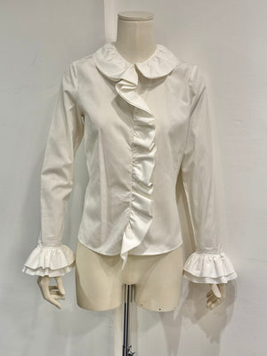 2000 Gucci by Tom Ford rouched asymmetrical shirt
