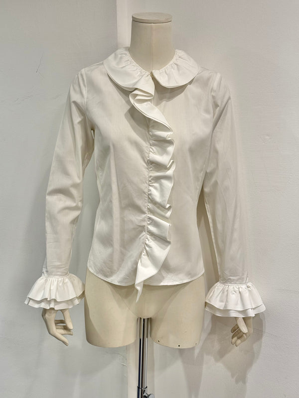 2000 Gucci by Tom Ford rouched asymmetrical shirt