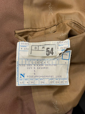 1990s Yves Saint Laurent double breasted cachemire long coat