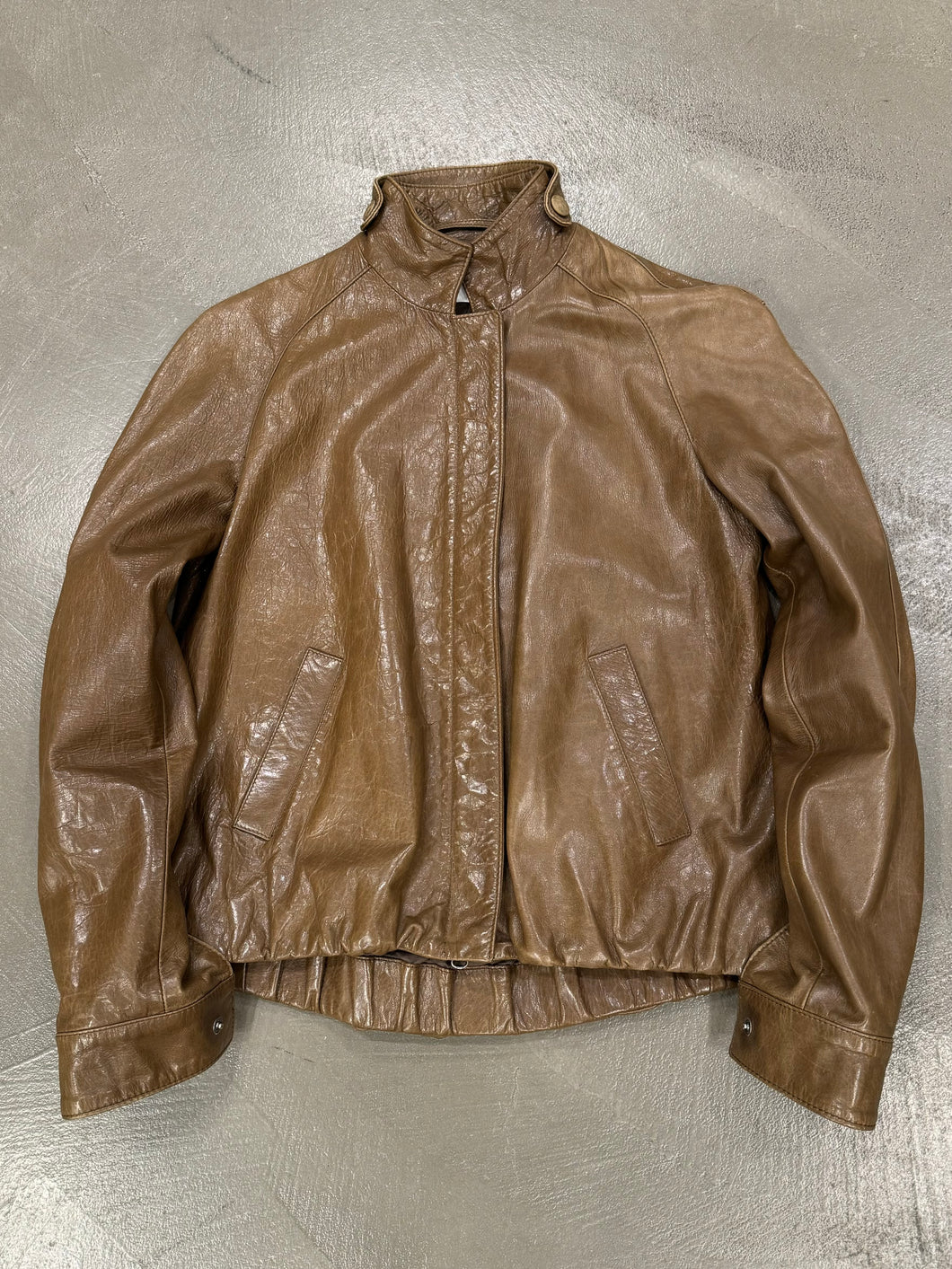 A/W 2007 Maison Margiela white label leather bomber jacket