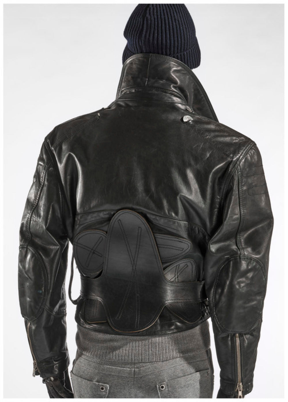 A/W1988 Dirk Bikkembergs perfecto leather jacket with metal details