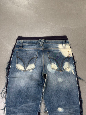 2000s Dolce & Gabbana hybrid denim sweatpants
