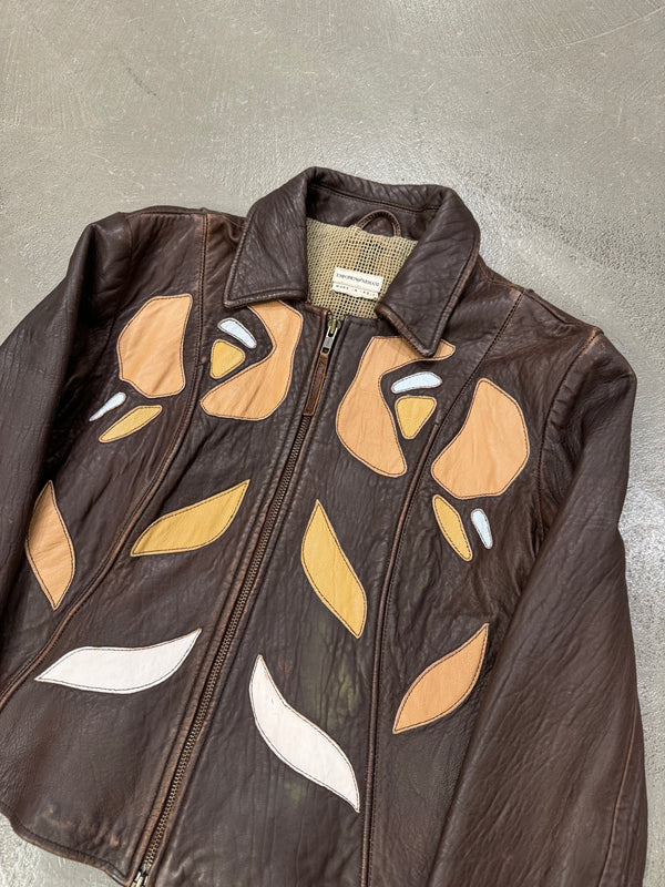 2003 EMPORIO ARMANI patches leather jacket
