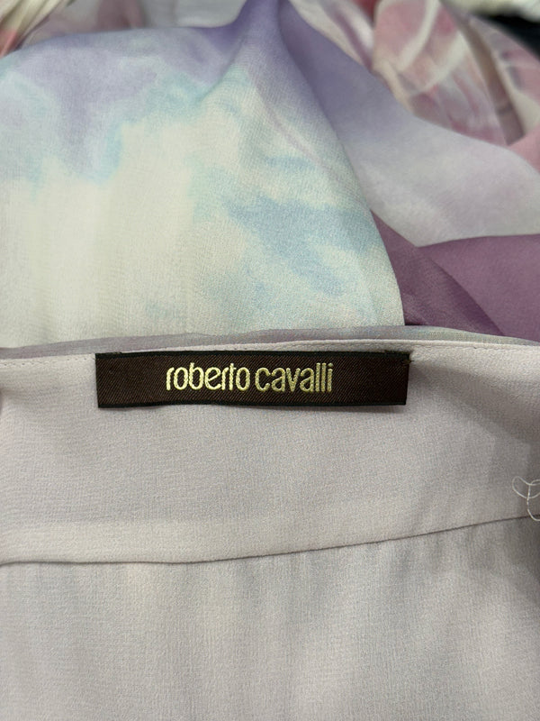 2010s Roberto Cavalli marble print maxi dress