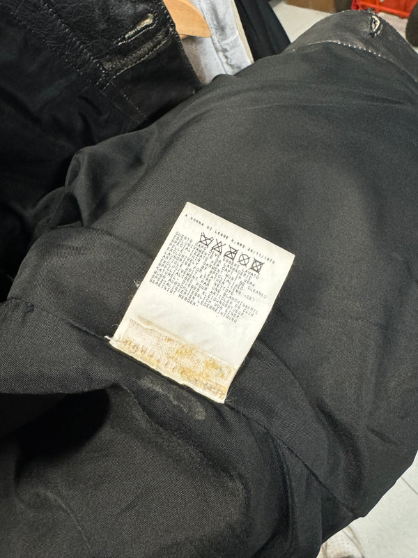 2000s Roberto Cavalli washed faded leather jacket