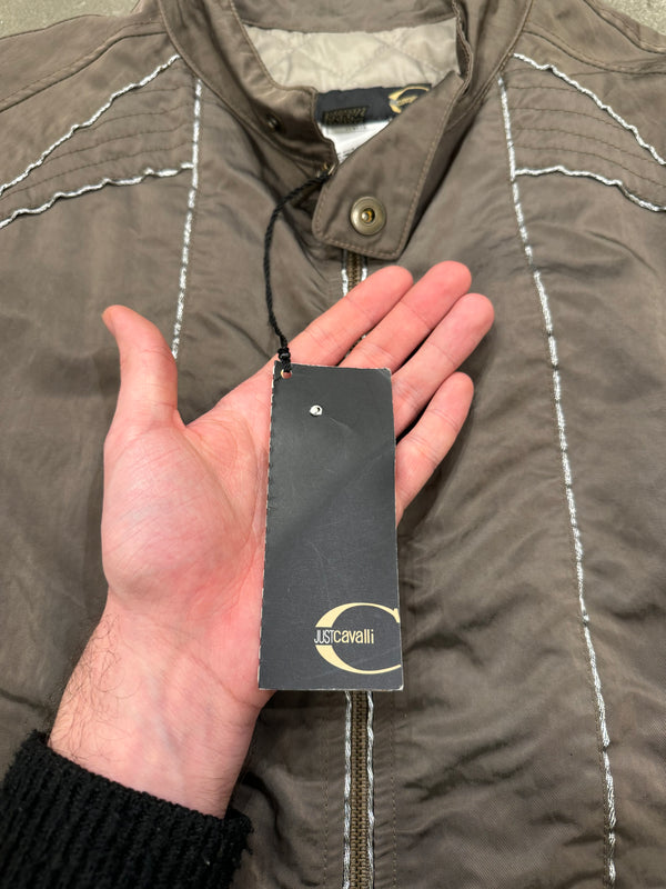 2007 Cavalli paneled bomber jacket