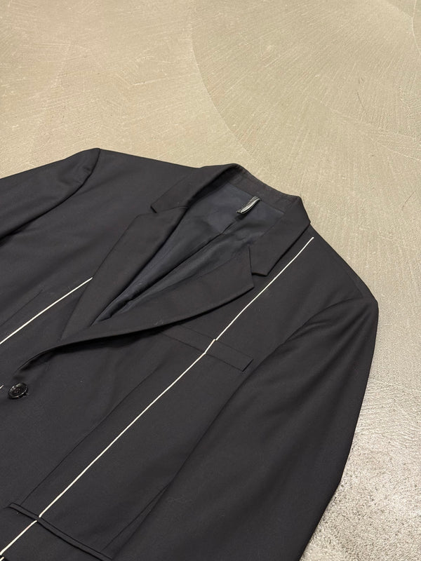 2000s Dior Homme contrast stripe tailored blazer jacket