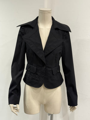 A/W2003 Gucci by Tom Ford structured wide collar tailored jacket
