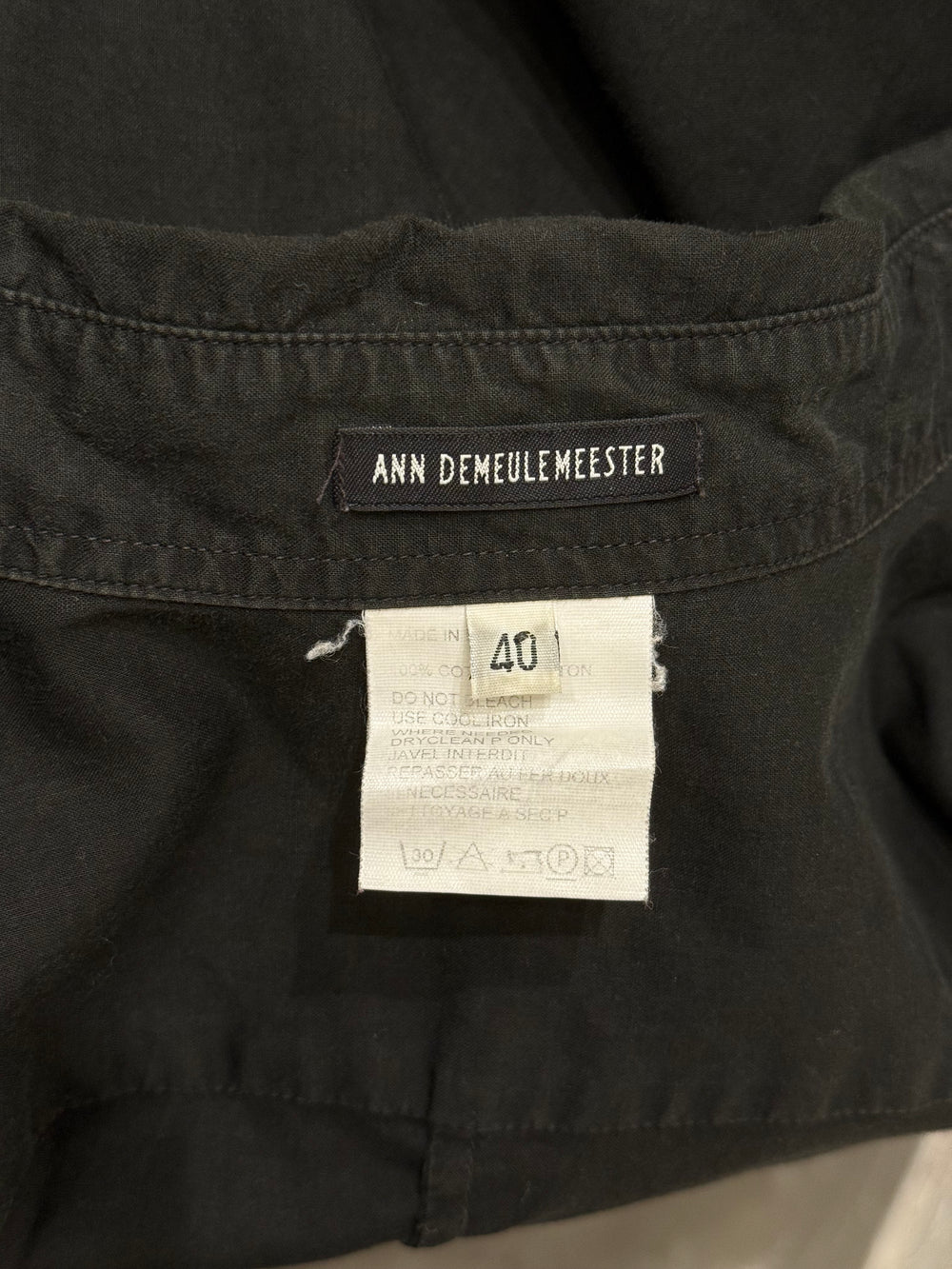A/W2002 Ann Demeulemeester lace-up shirt