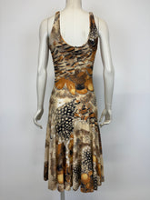 Load image into Gallery viewer, SS2004 Roberto Cavalli feather print silk dress
