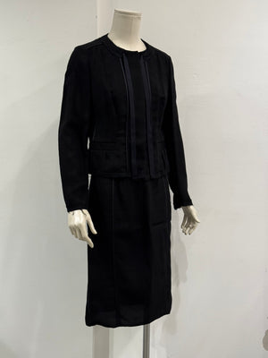 2000s Prada black cropped set