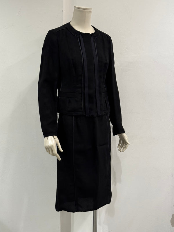 2000s Prada black cropped set