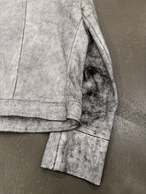 Load image into Gallery viewer, 2002 Ann Demeulemeester runway cracked leather napoleon military jacket
