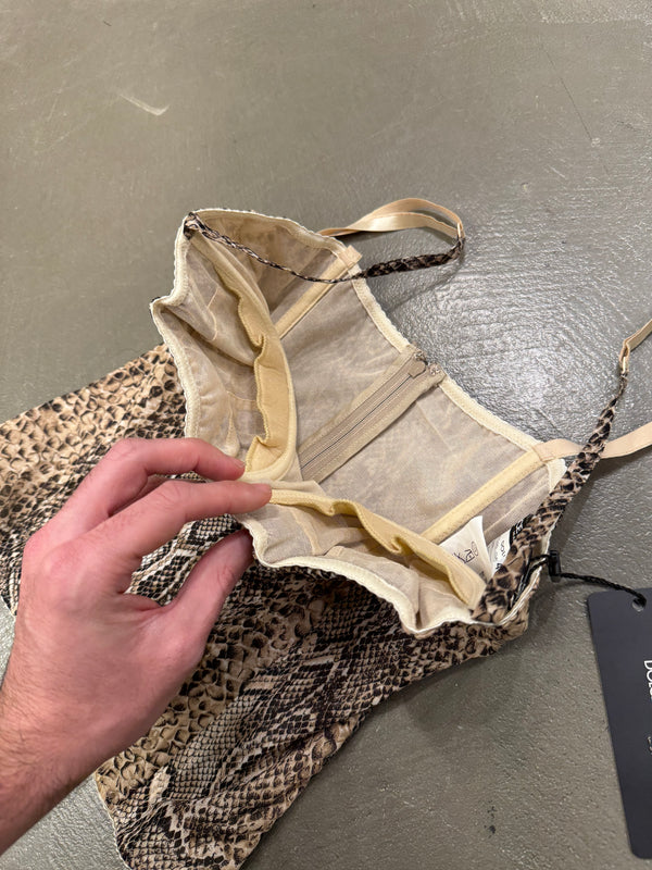 A/W 2001 Dolce & Gabbana Snakeskin corset top NEW