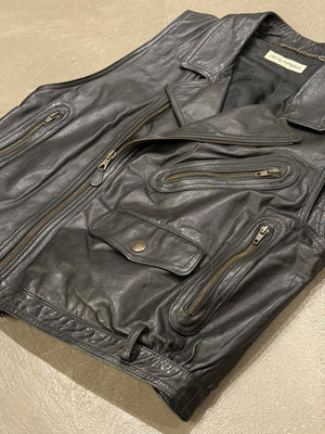 1990s Emporio Armani biker leather vest