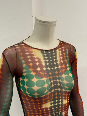 F/W1995 Jean Paul Gaultier cyber dot mesh top