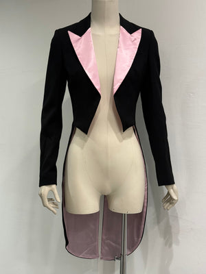 2004 Dolce & Gabbana satin tailcoat blazer