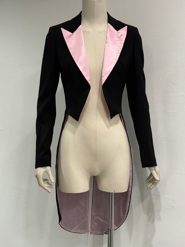 2004 Dolce & Gabbana satin tailcoat blazer